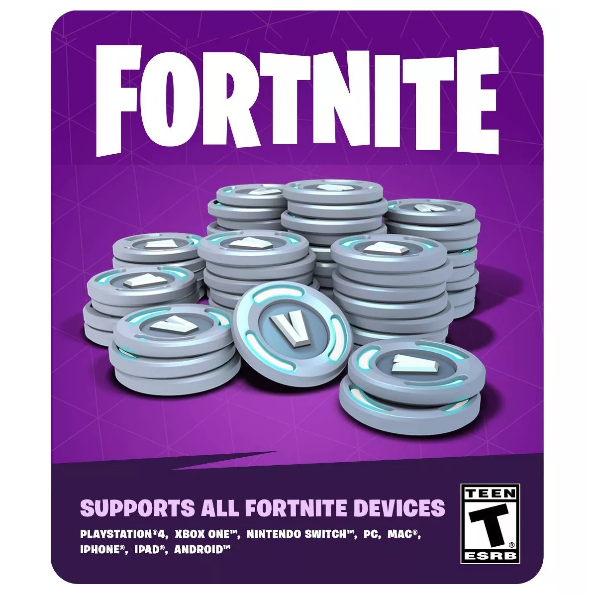 گیفت کارت 10 دلاری فورتنایت مدل 1000V-BUCKS گیفت کارت 10 دلاری فورتنایت مدل 1000V-BUCKS